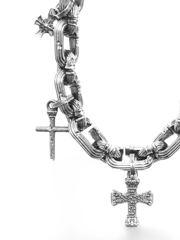 10mm Column-Link Charm Bracelet