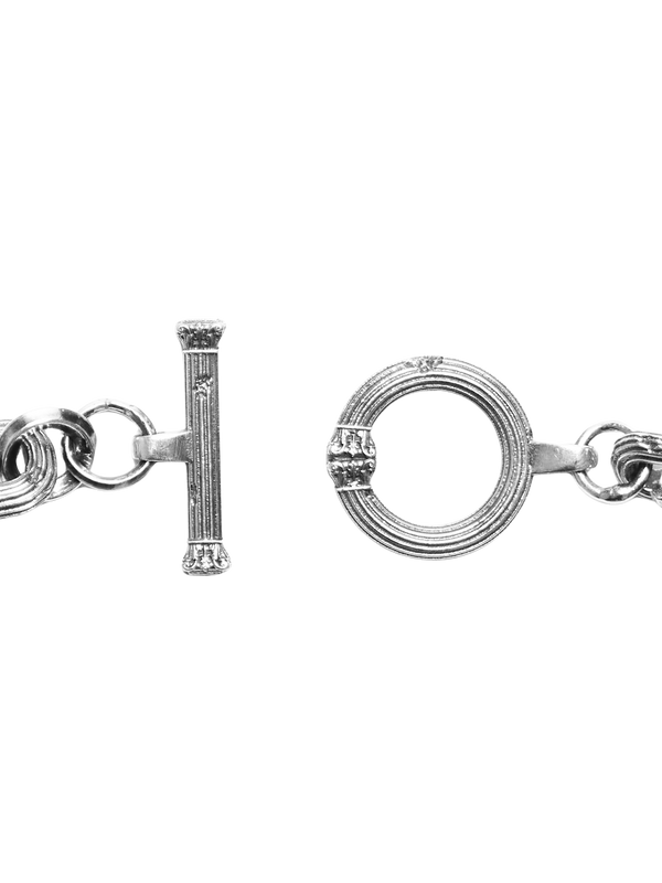 10mm Column-Link Charm Bracelet