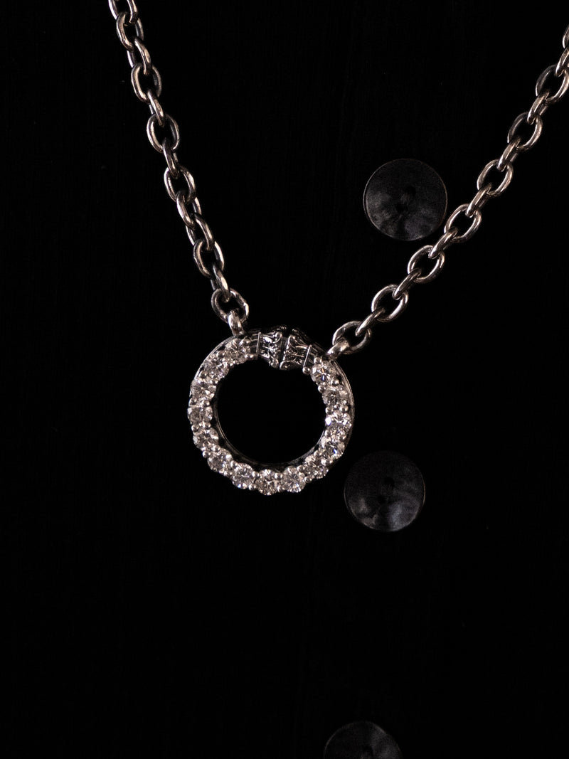 Corinthian Circle Necklace, natural diamonds