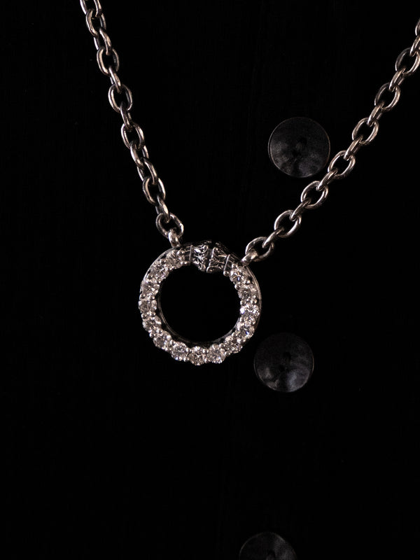 Corinthian Circle Necklace, natural diamonds