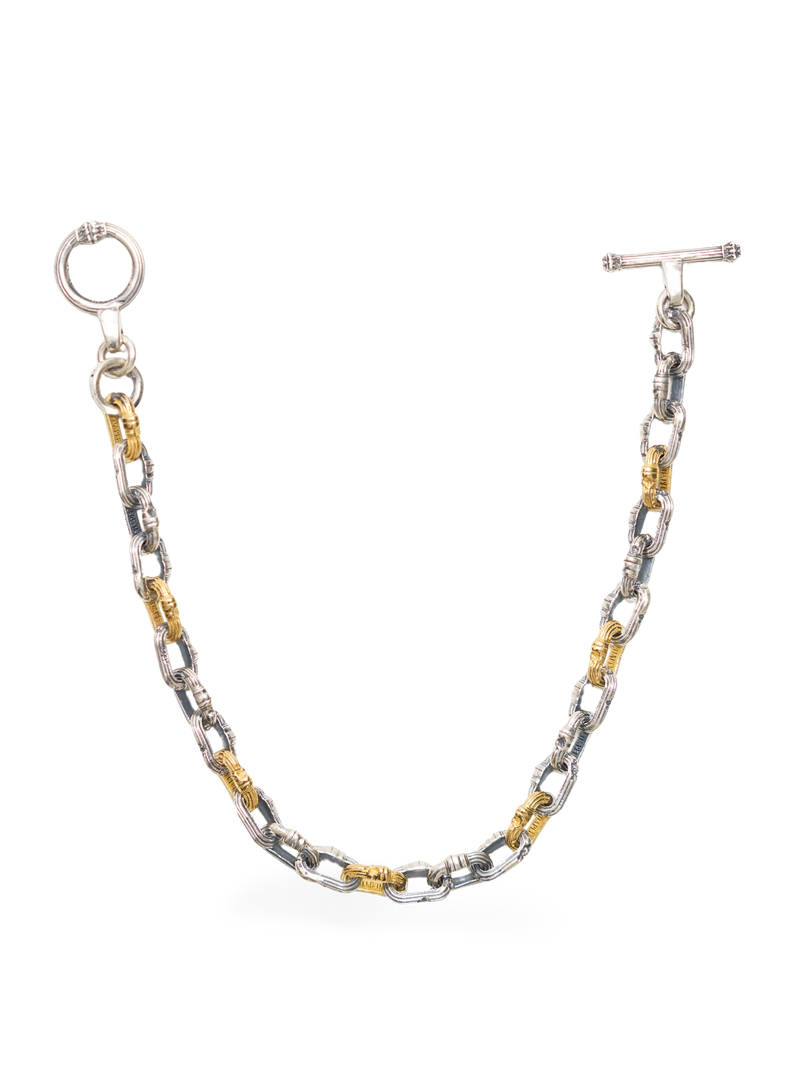 5mm Column-Link Bracelet, two-tone