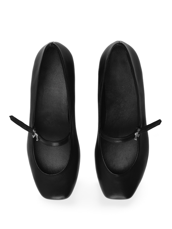 Bow-Buckle Ballet Flat