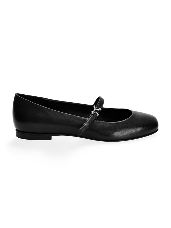 Bow-Buckle Ballet Flat
