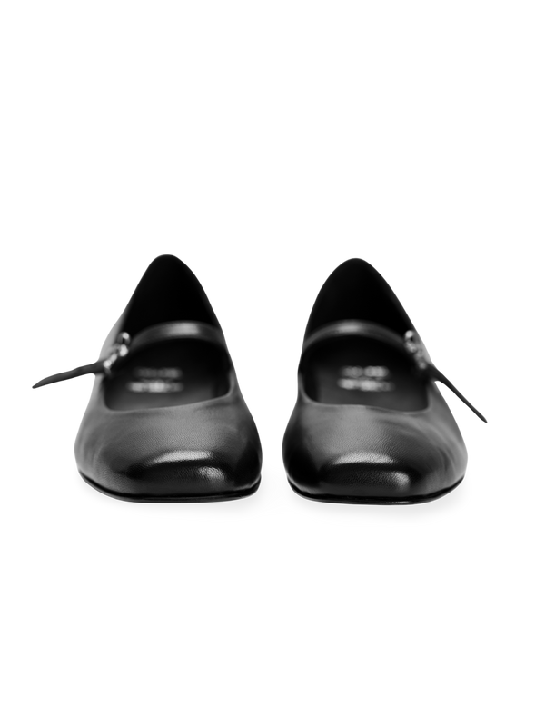 Bow-Buckle Ballet Flat