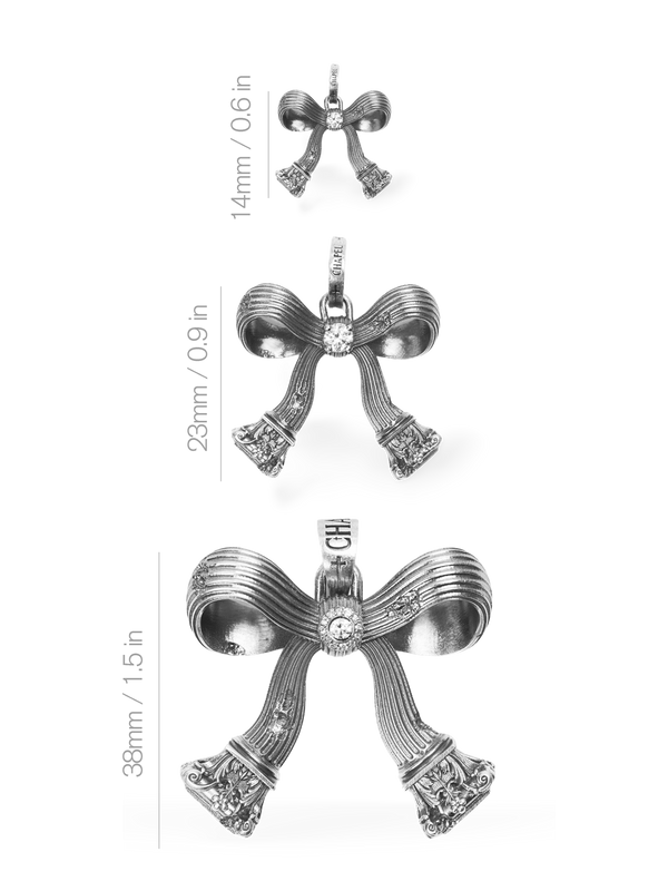 Corinthian Bow Pendant, Natural Diamond