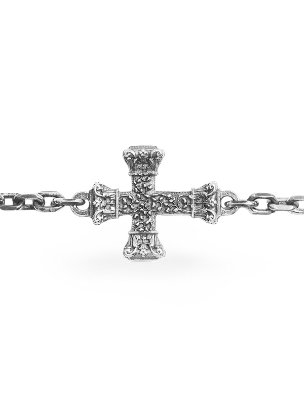 Floral Cross Icon Bracelet