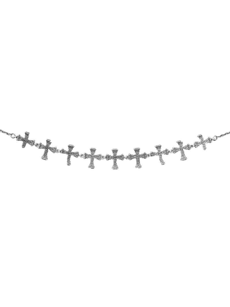 Floral Cross Waist Chain, Large Crosses