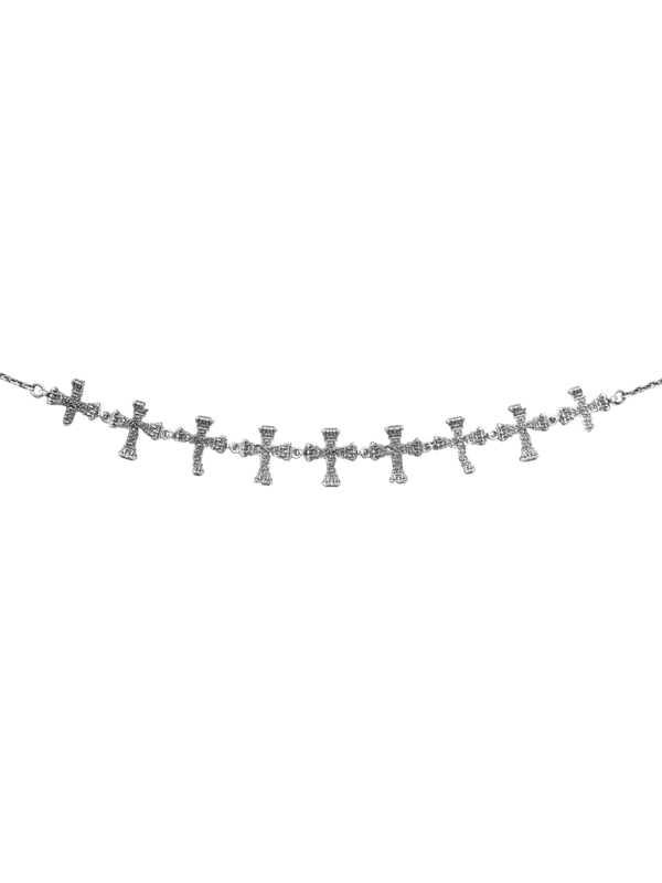 Floral Cross Waist Chain, Large Crosses