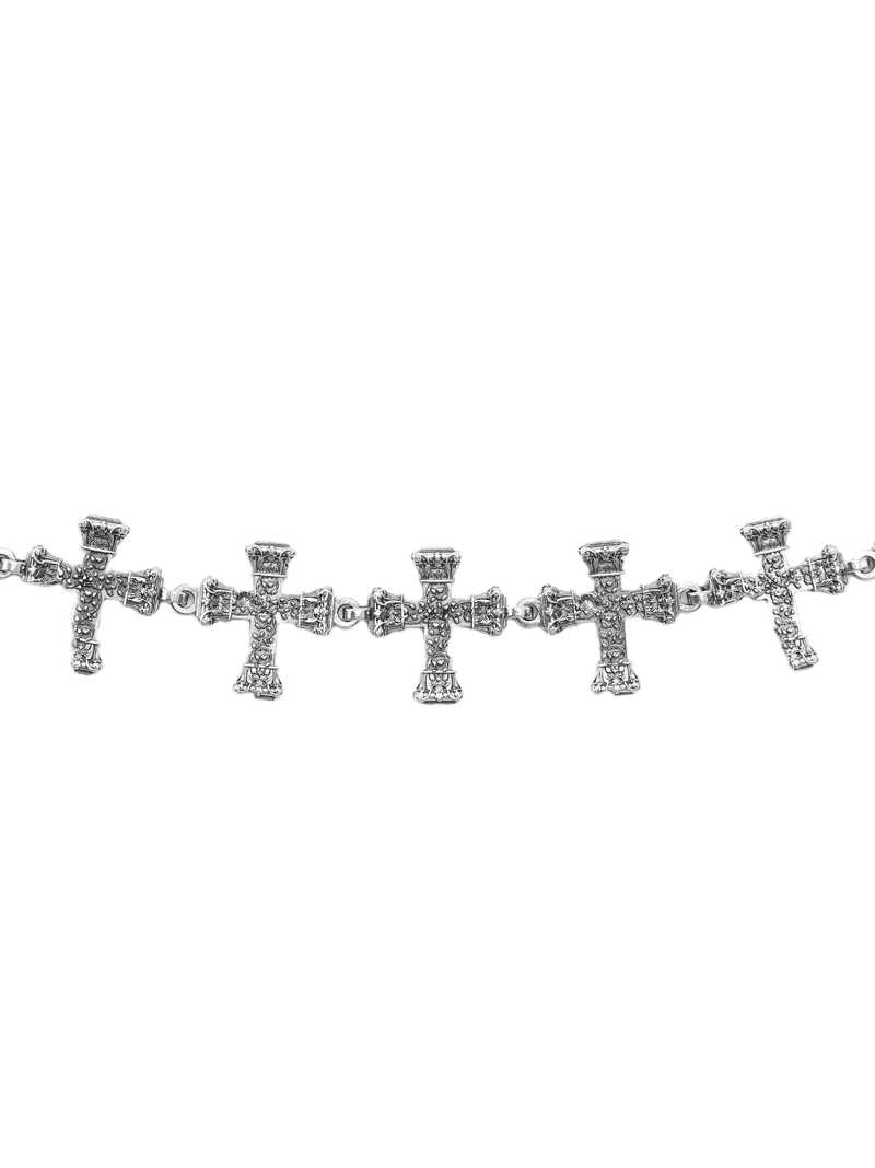 Floral Cross Waist Chain, Large Crosses