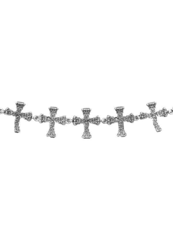 Floral Cross Waist Chain, Large Crosses