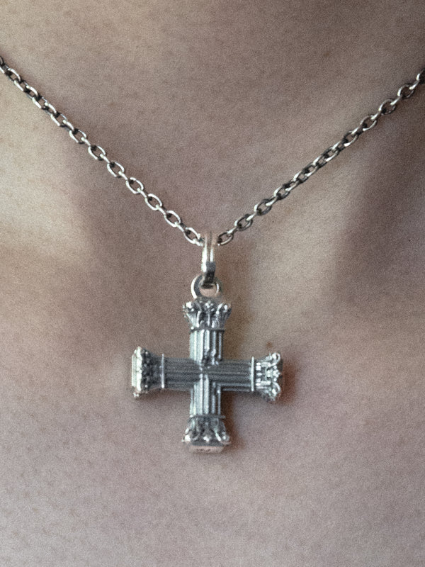 Square Corinthian Crucifix Pendant