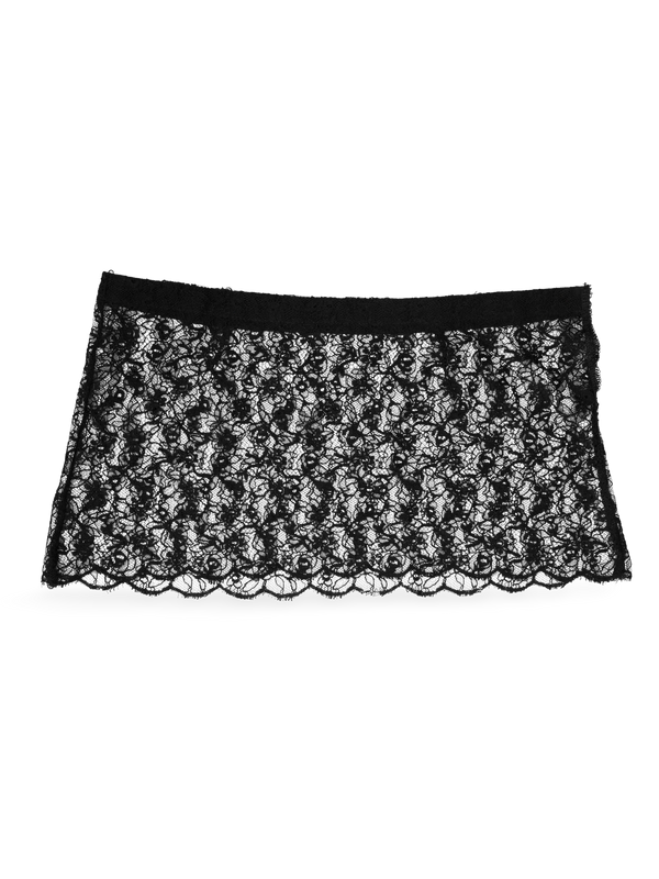 Reliquary Leather and Lace Skirt