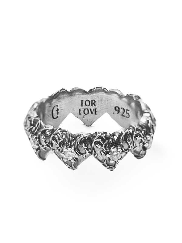 Sacré Coeur Wrap Ring, Natural Diamonds