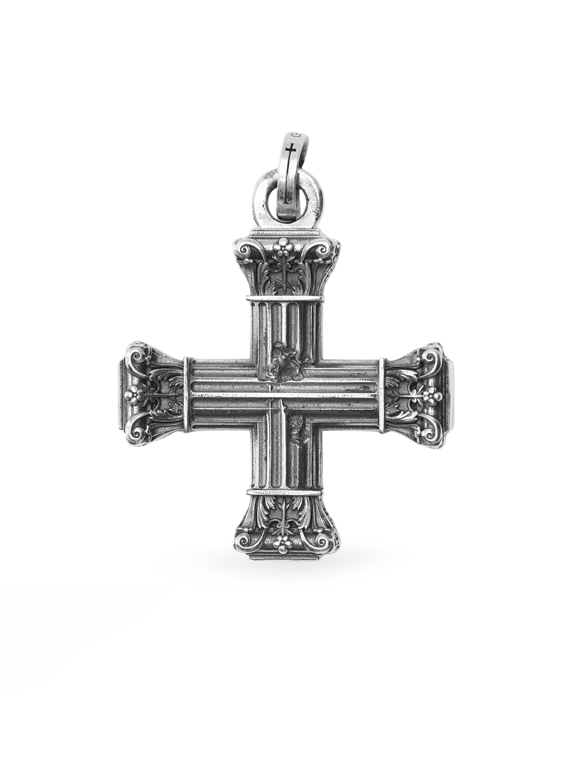 Square Corinthian Crucifix Pendant