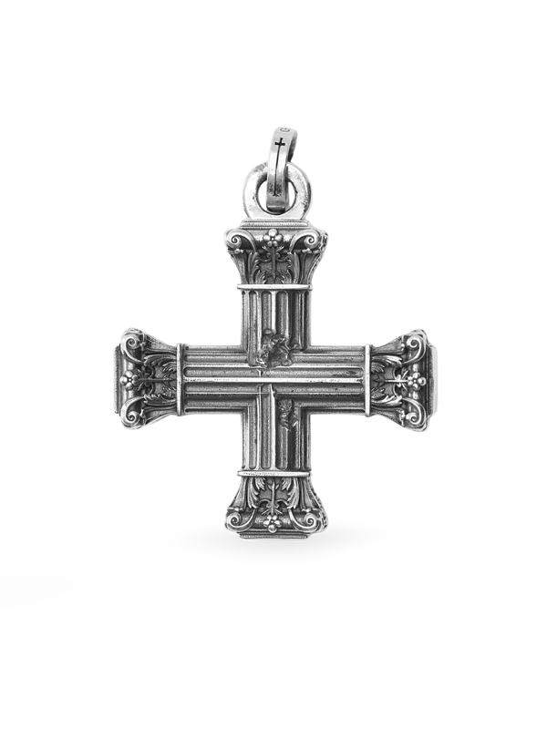 Square Corinthian Crucifix Pendant
