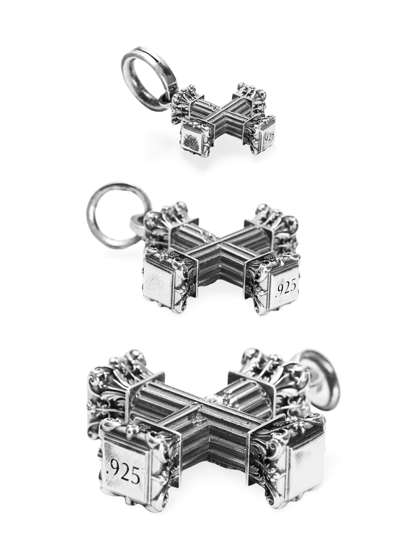 Square Corinthian Crucifix Pendant