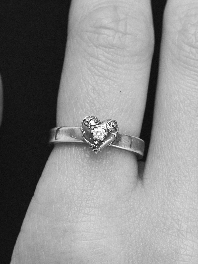 Sacre Coeur Icon Ring, Natural Diamond