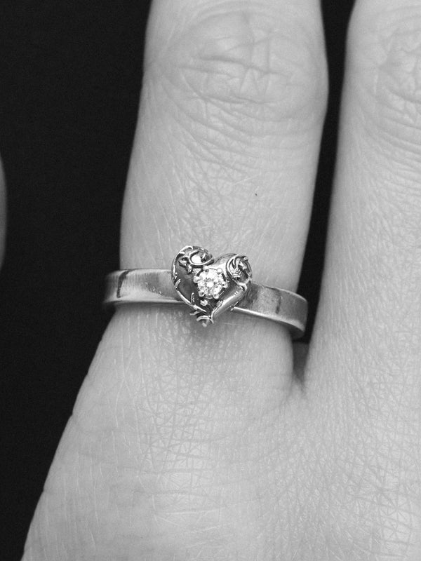 Sacre Coeur Icon Ring, Natural Diamond