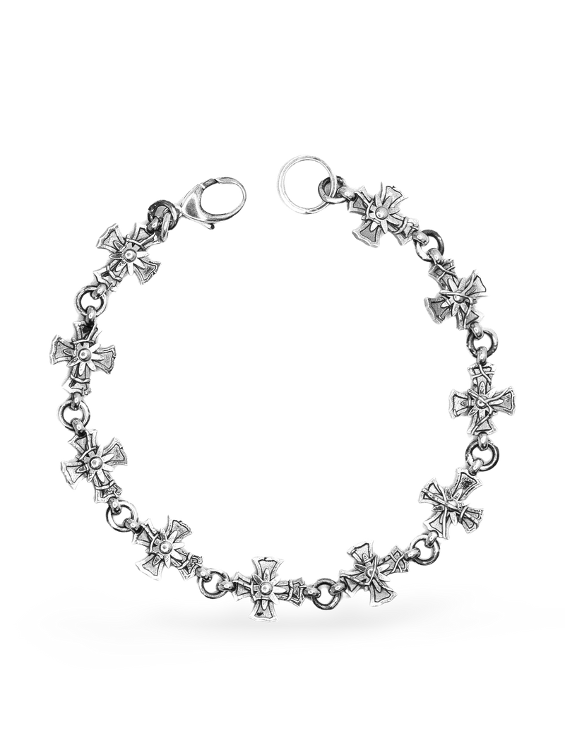 Floral Cross Bracelet