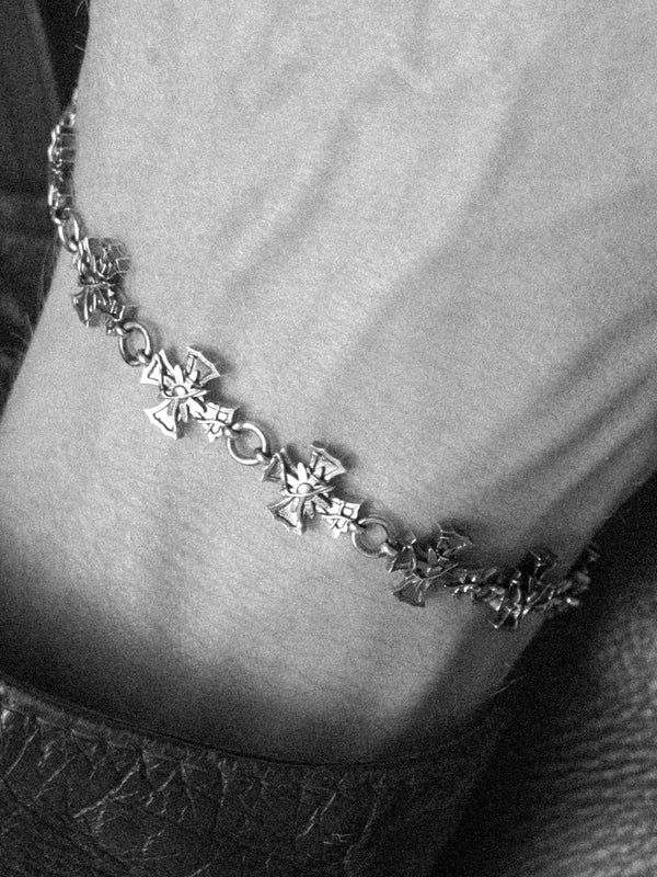 Floral Cross Bracelet