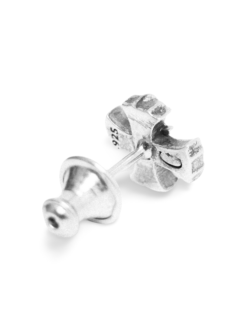 Floral Cross Stud Earring