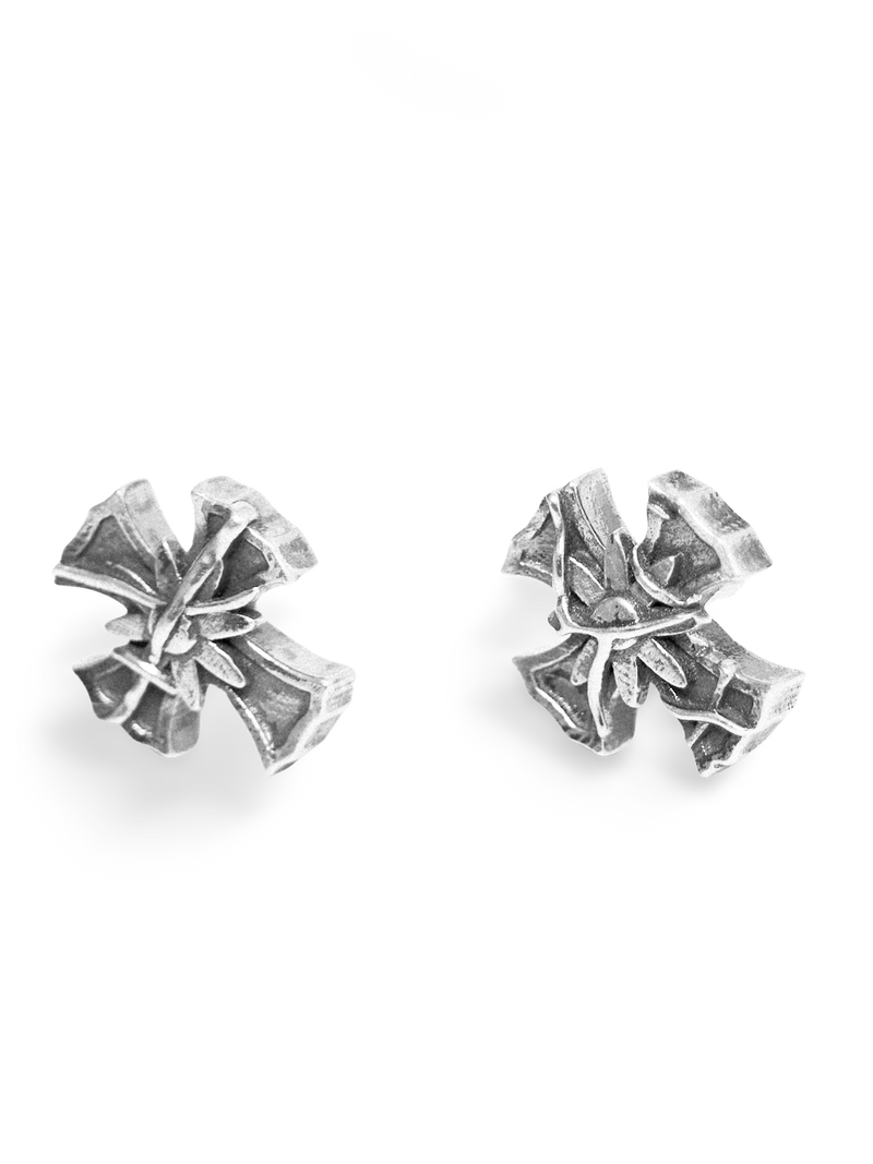 Floral Cross Stud Earring
