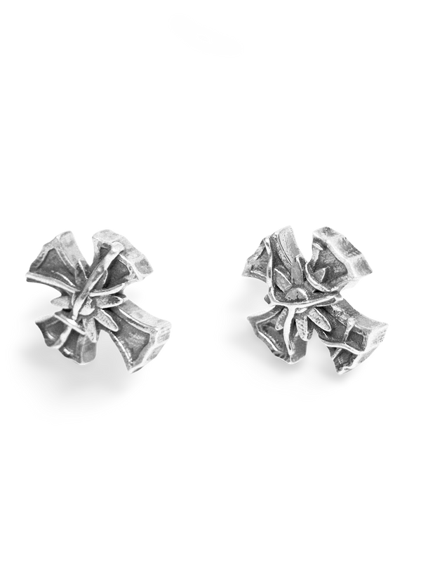 Floral Cross Stud Earring