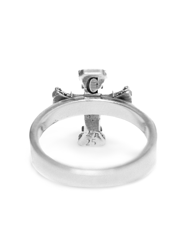 Floral Cross Icon Ring