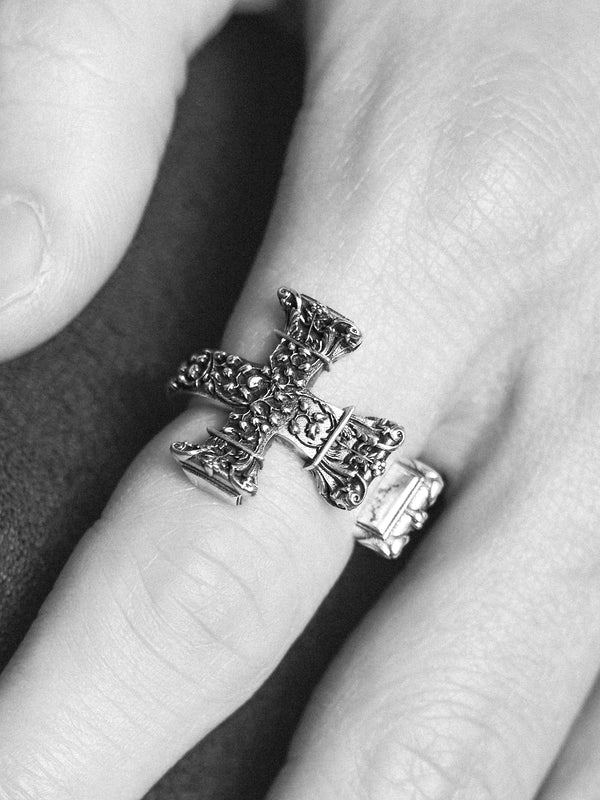 Floral Cross Ring
