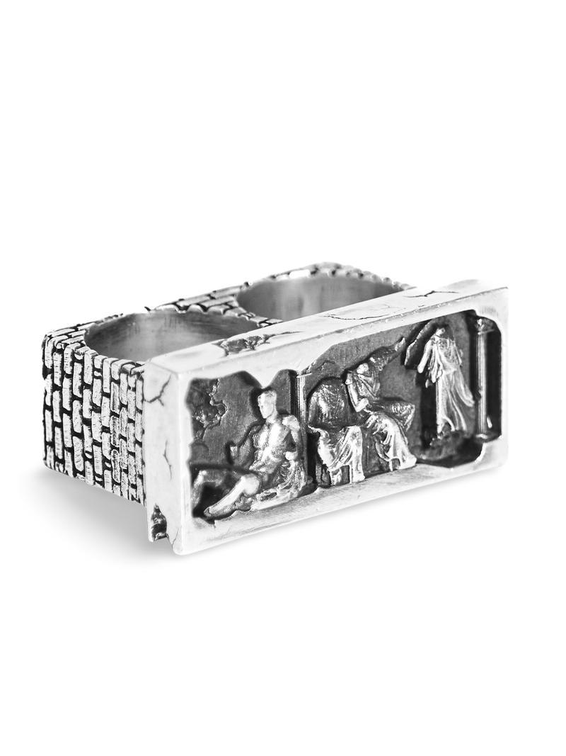 Frieze Two-Finger Ring