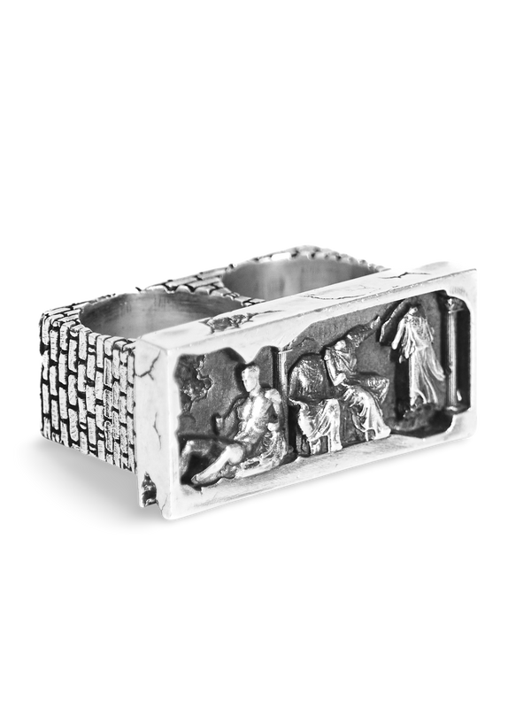 Frieze Two-Finger Ring
