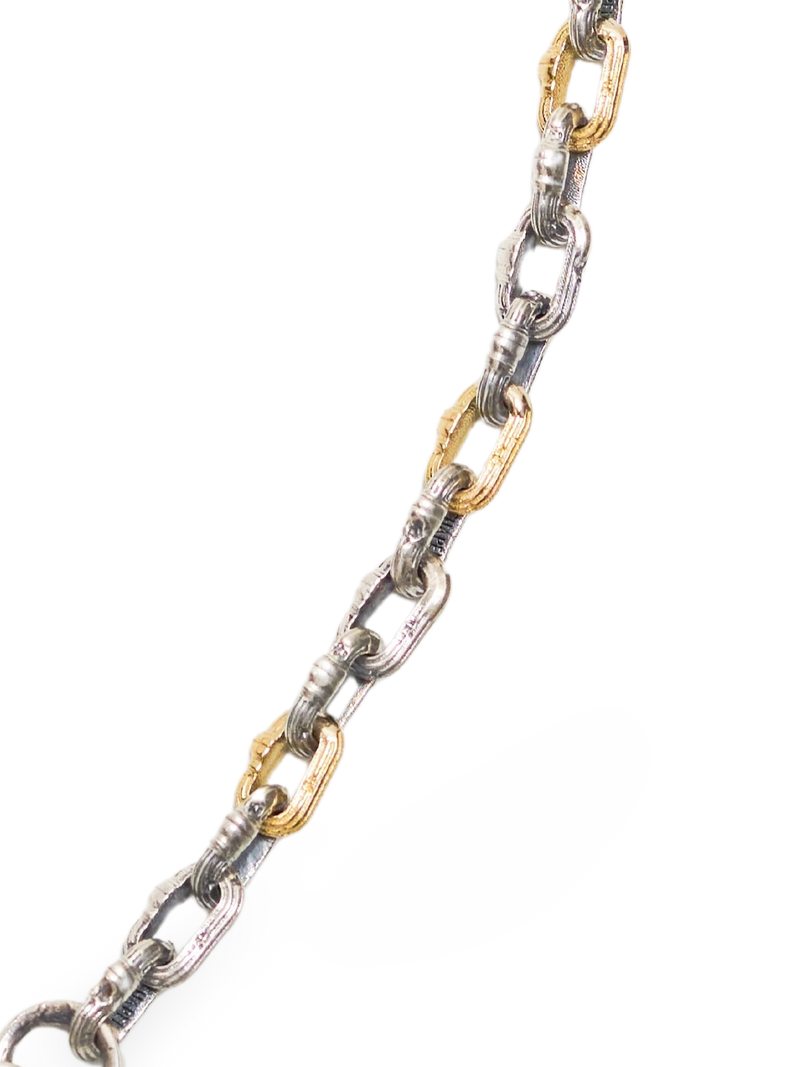 5mm Column-Link Necklace, two-tone