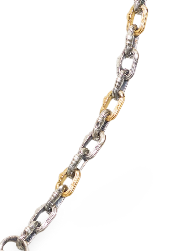 5mm Column-Link Necklace, two-tone