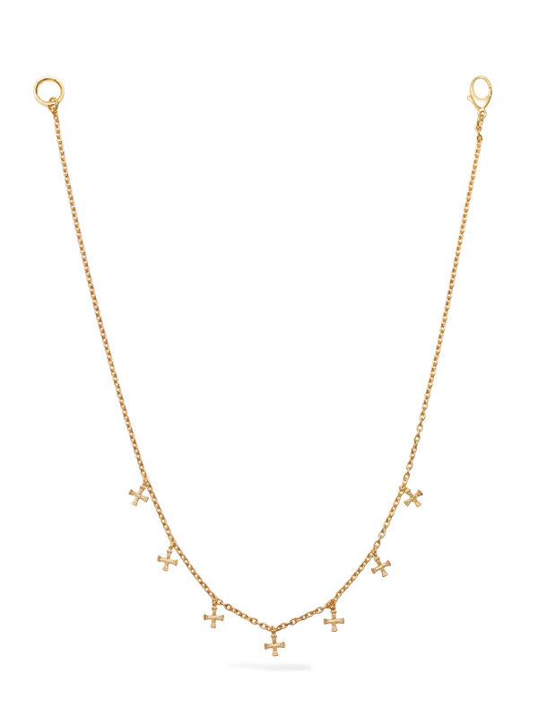 Tiny Crucifix Necklace, 7 Motifs, 18K gold