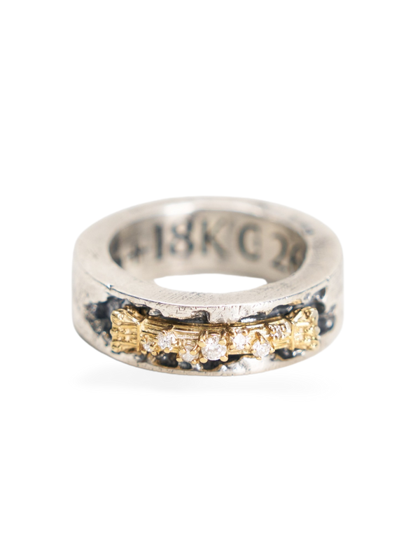 Révélé Spacer Ring, natural diamonds, two-tone